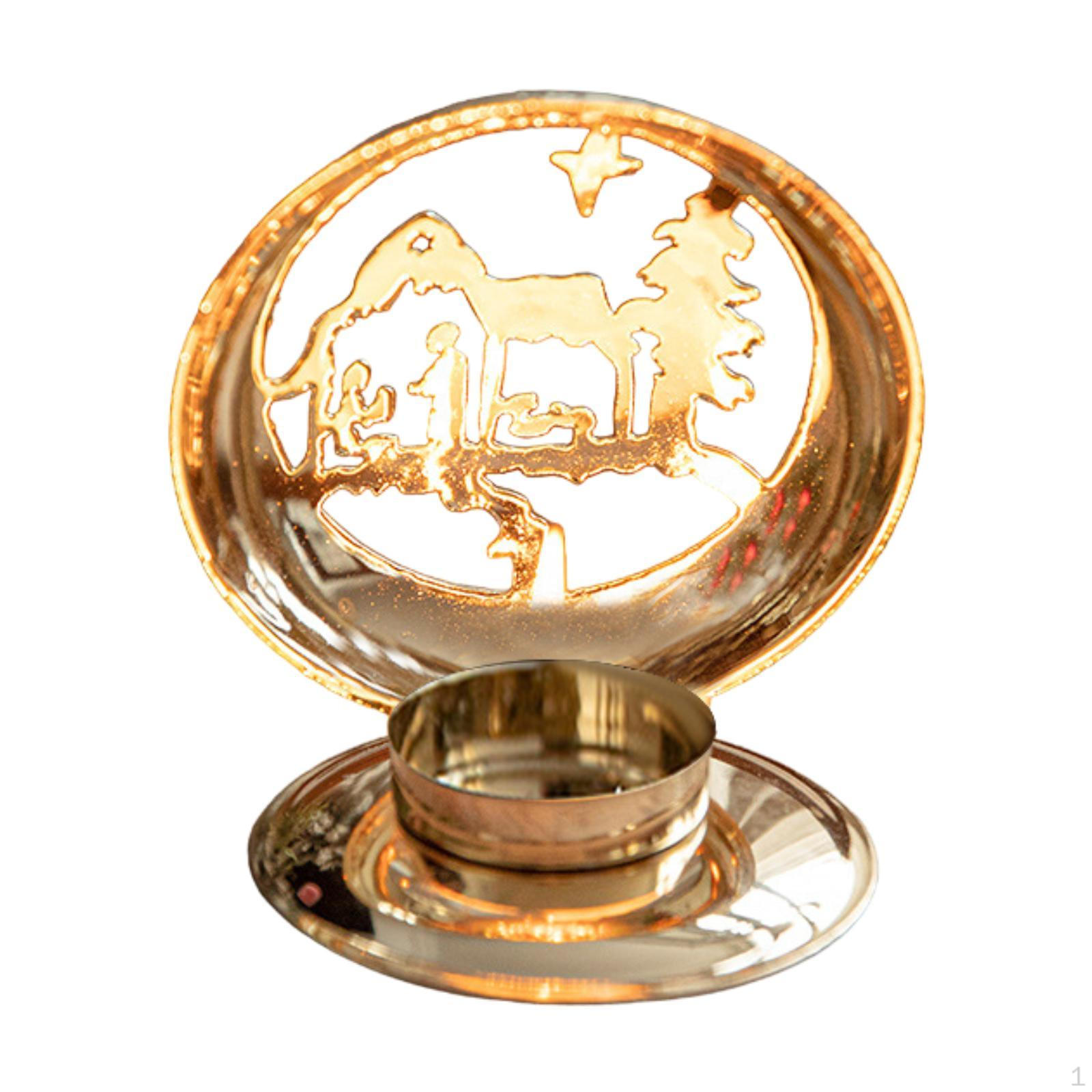 

Подсвечник для проекционной подставки для чайных свечей Candelabra Home Dining Room Christmas Holy Family