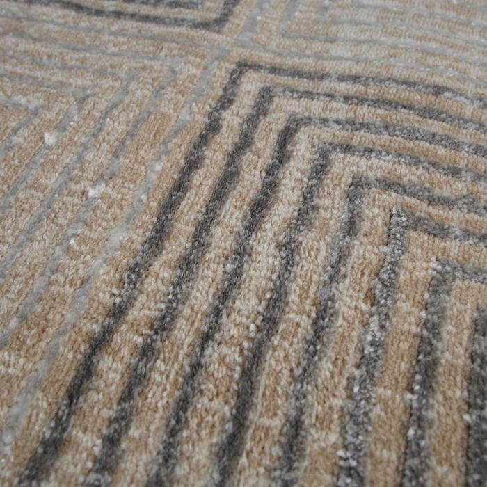 Tapis moderne motif géométrique gris beige 160x230