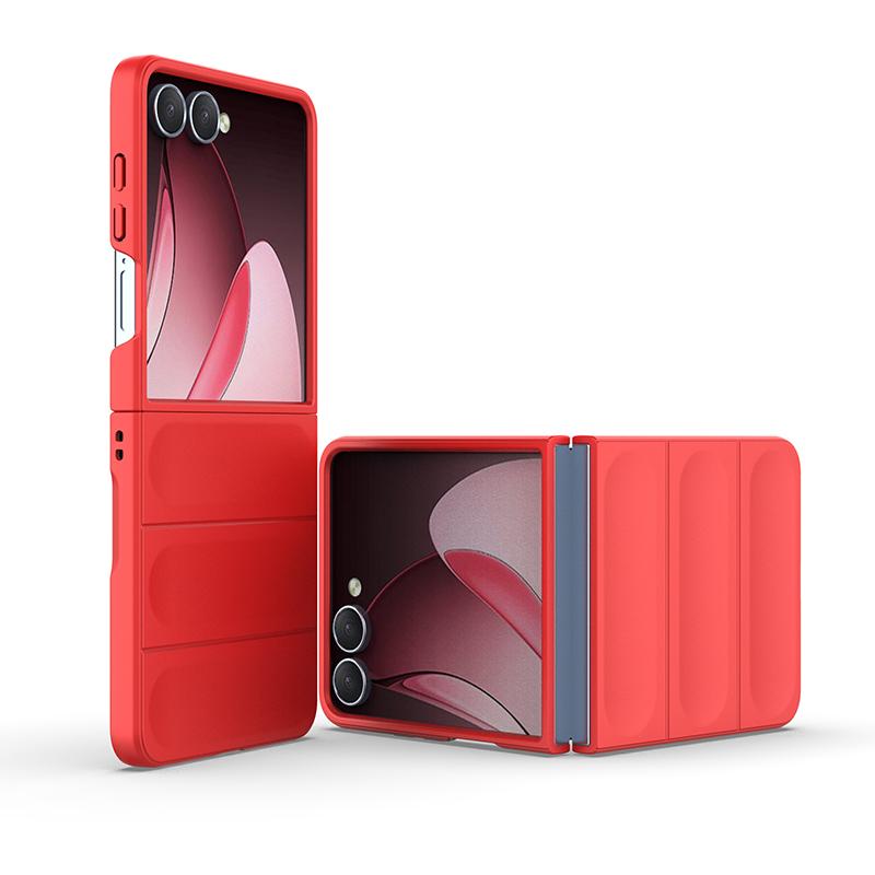 For Samsung Galaxy Z Flip 7 Case Anti-Slip Anti-Fingerprint Shockproof PC Hard Raised Lips Protection Foldable Phone Back Cover