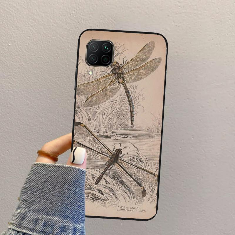 Dragonfly Pattern For Huawei Nova Y70 Y90 Y60 Y73 Y72 Y61 Y91 12s 12i 11i 8i 9 10 SE P40 Lite P60 P30 Pro Case