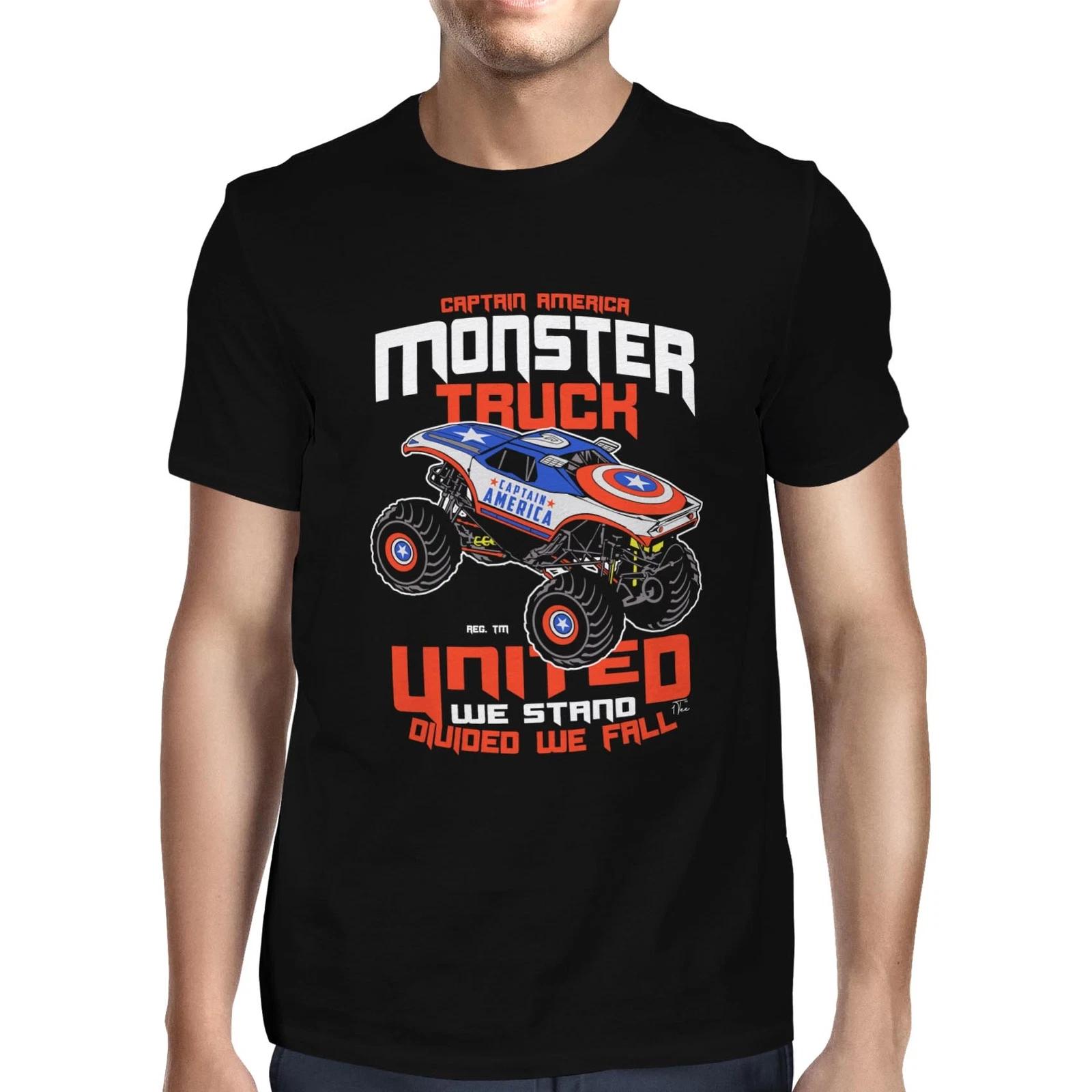 1Tee Mens Monster Truck American Superhero T-Shirt XXL