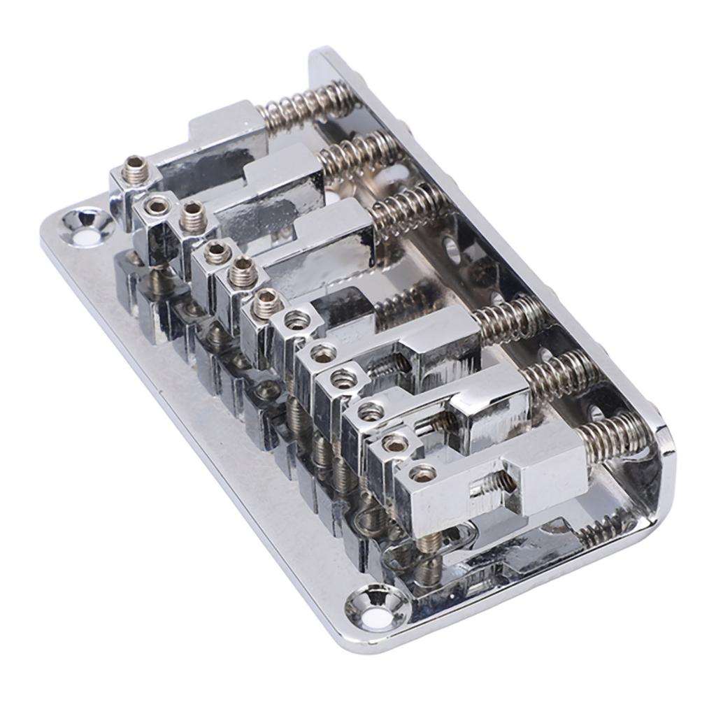 6 String Metal Bridge Replacement Adjustable Saddle Bridge Stringed Instrument Accessories