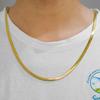 2/3/4/5mm Wide Women Stainless Steel Flat Blade Chain Necklace for Men Trendy Accessories Neck Choker Jewelry Gift