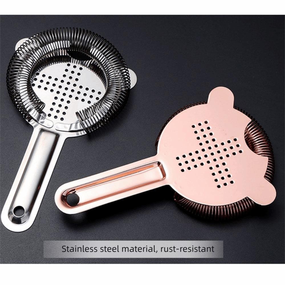 Cross Shape Bar Strainer Removable Spring Bar Tool Ice Separator Cocktail Strainer  Coffee
