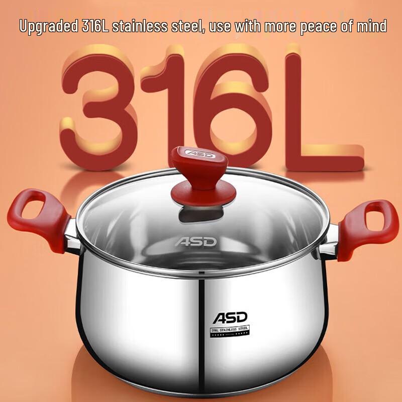 

Aishida 316L Stainless Steel Soup Pot 20cm