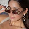 Vintage Ladies Square Sunglasses Woman Small Frame Shades Sun Glasses Candy Colors Fashion Polygon  Femme