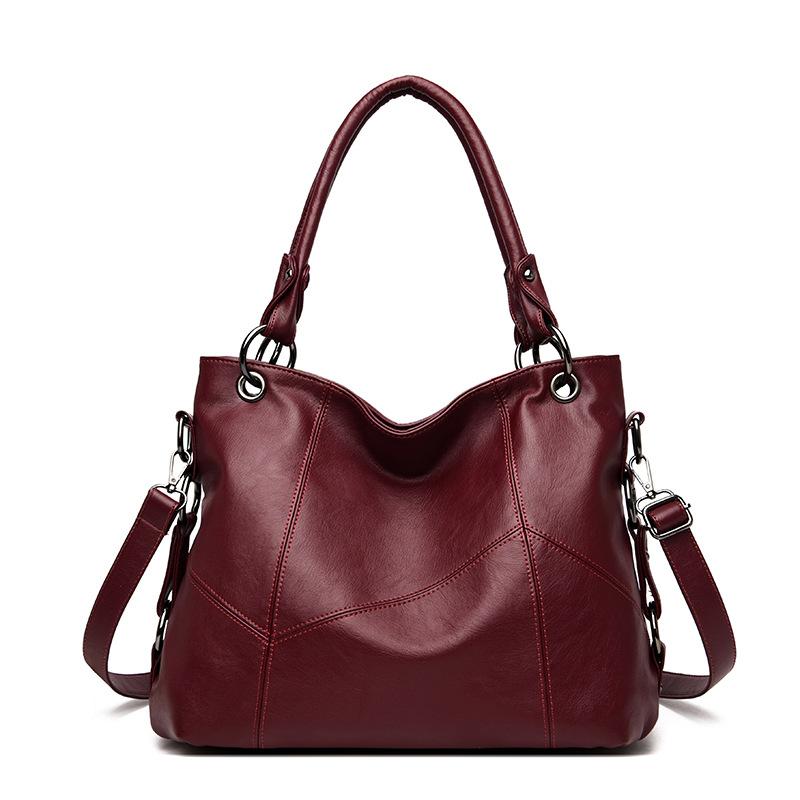 Women s bag new large-capacity shoulder messenger bag women s backpack splicing mother soft leather bag