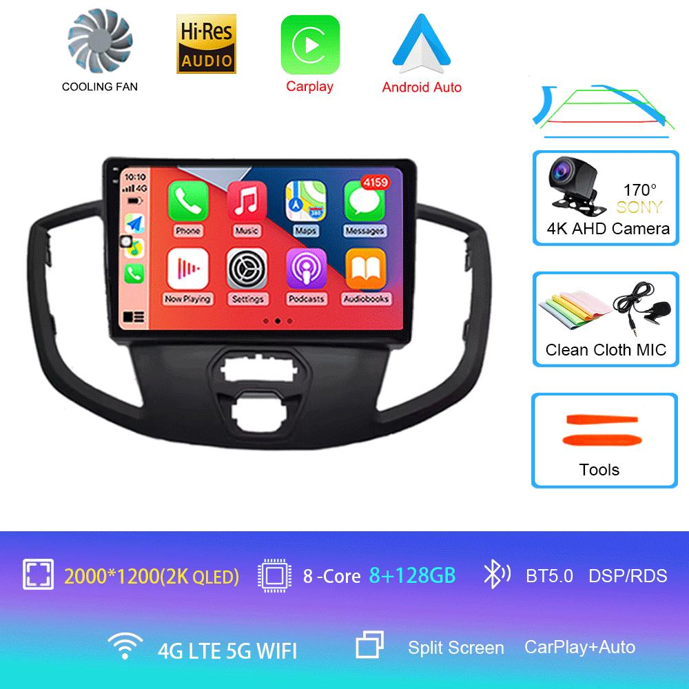 Android 14 Car Radio For Ford Transit 2015 - 2018 Multimedia Video Player Navigation GPS Carplay Android Auto 5G WIFI DSP BT5.0