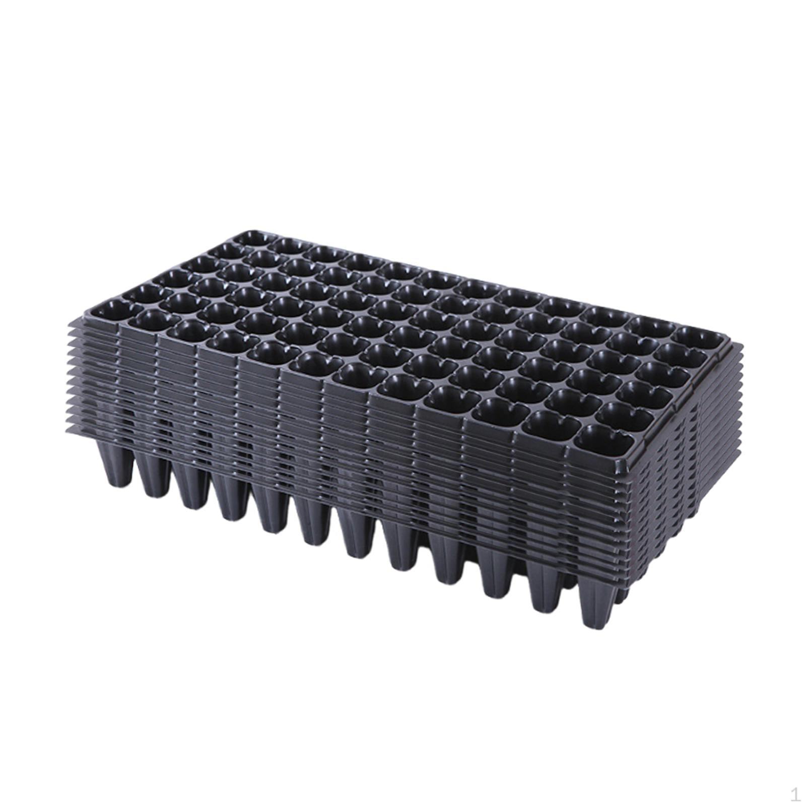 

12 Microgreens Seedling Trays, Multi-Chamber Germination Plant Trays Made of Breathable PP 72 cell