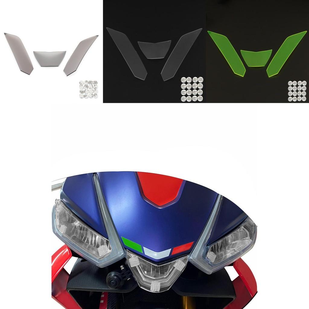 Sturdy Headlight Protection Cover For 2020 To 2022 Aprilia Rs660 Motorcycles Available In Fluorescent Green Gray Clear