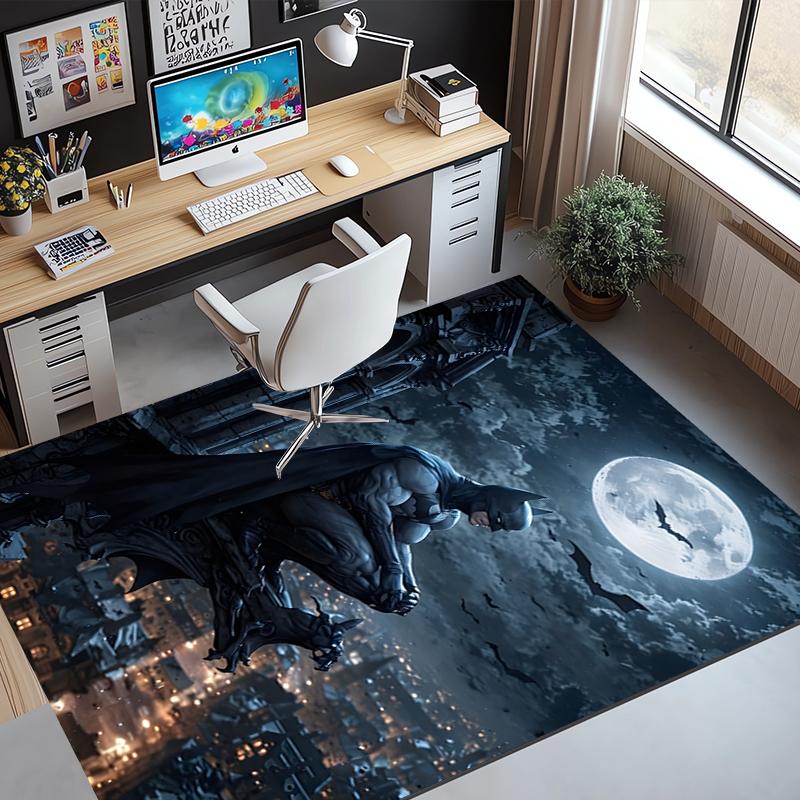 Batman Pattern Rug, Indoor/Outdoor Mat, for Picnic, Gameroom, Bedroom, Office, Living Room, Home Decor Carpet, Birthday Gift