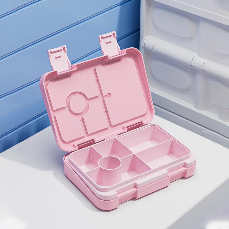 810ml Matboks for barn Bærbar Delt Mikrobølgeovn Bento-boks BPA-fri Lekkasjesikker Matbeholder for Tilbake til skolen Kjøkken