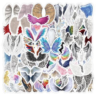 60 Angel Wings Graffiti Stickers Decorate Luggage Refrigerator Water Cup Computer Waterproof Stickers