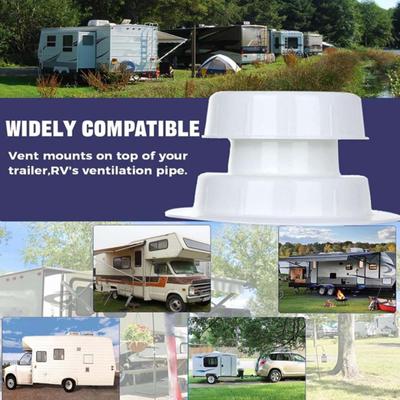 RV Roof Vent Cap Pipe Exhaust Cover for Camper Trailer Camping Car White