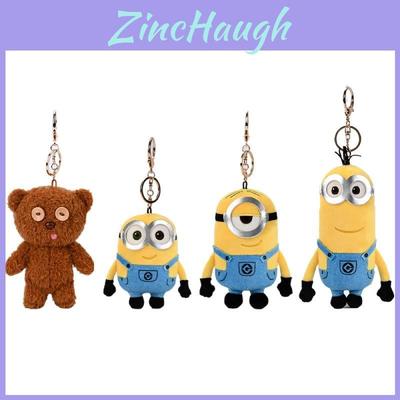 Adorable Minions Plush Bear Keychain Cute Tim Bear Doll Gift For Kids And Collectors