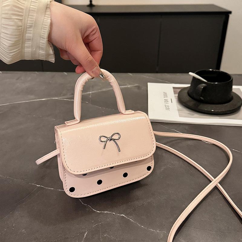 This year's popular small bag women's 2025 summer new portable small square bag mini texture foreign style polka dot messenger bag