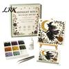 Easy Craft Kit for Beginners Halloween Sea Glass Art DIY Kit, Ghost Black Cat Owl Raven Pumpkin Creative Journey Gift Set Mosaic Set, Beginner