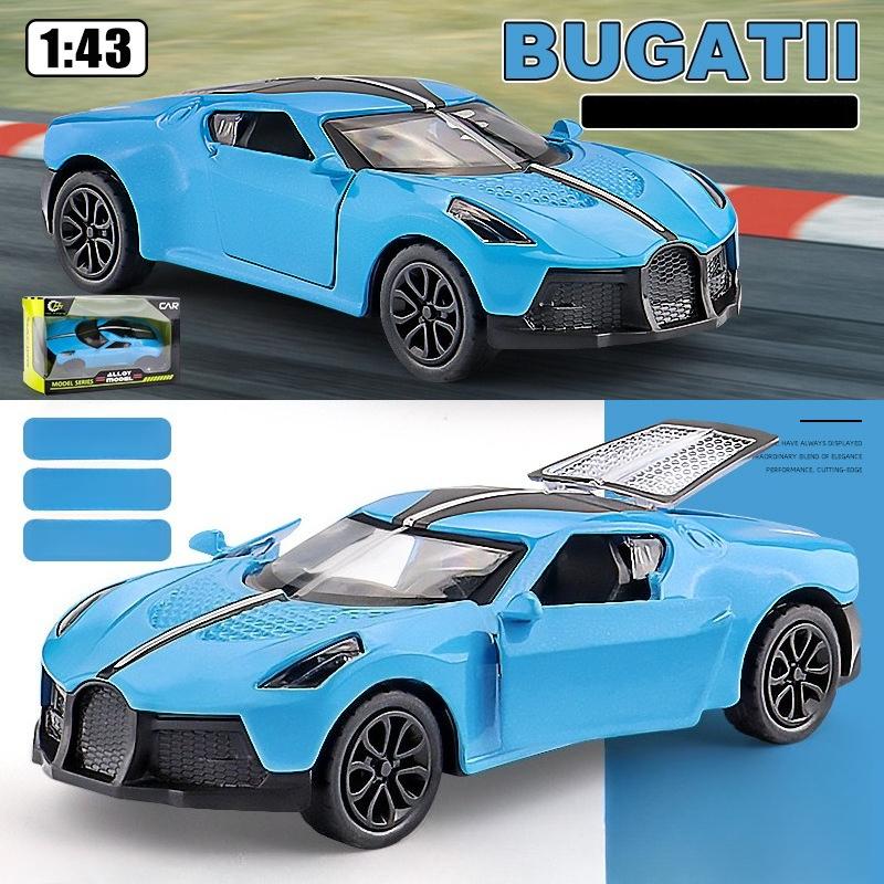1:43  Alloy car model simulation and rebound small sports car Children's toy car gift collection display