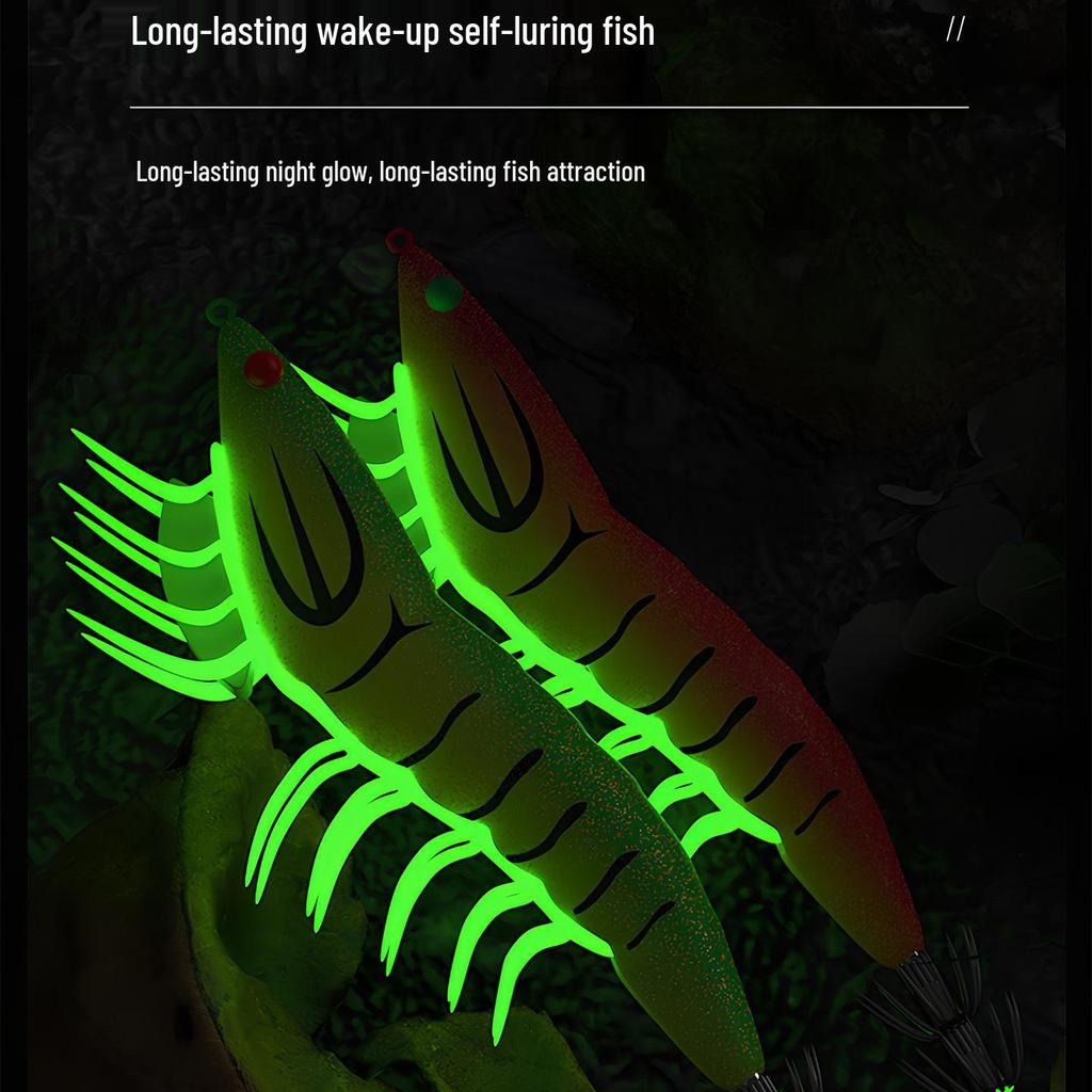 High-Value Spicy Shrimp Lure: Fluorescent, Soft Leg, Sound Bead Squid Hook Umbrella with Big Tail