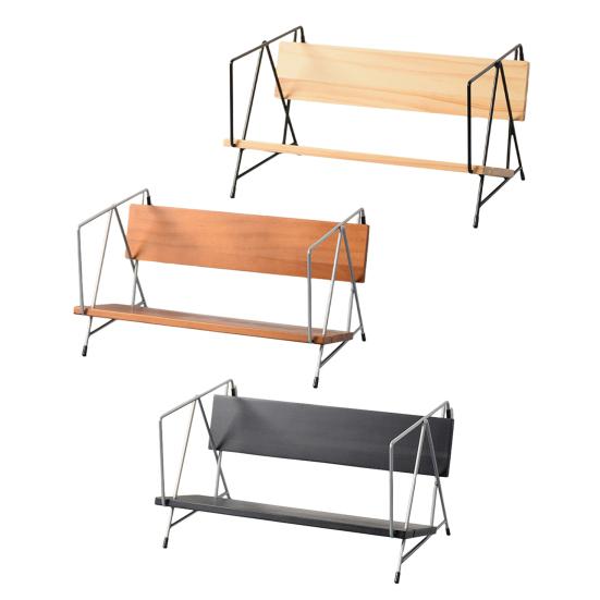 Nordic Retro Bookshelf Bench Style Walnut Storage Rack Desktop Organizer for Magazines Book And Decorations Stylish Home Office Organizer