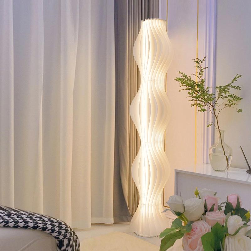 Nordic Cream Style Grass Skirt Floor Lamp for Living Room or Bedroom - Trendy Sofa Side Table Lamp