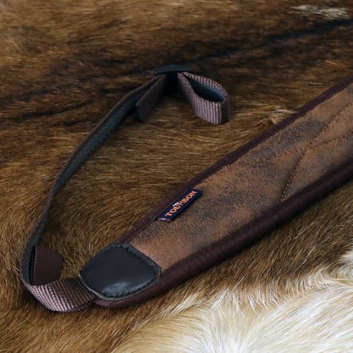 TOURBON Rifle Sling, 2-Point Sling, Adjustable (Brown)