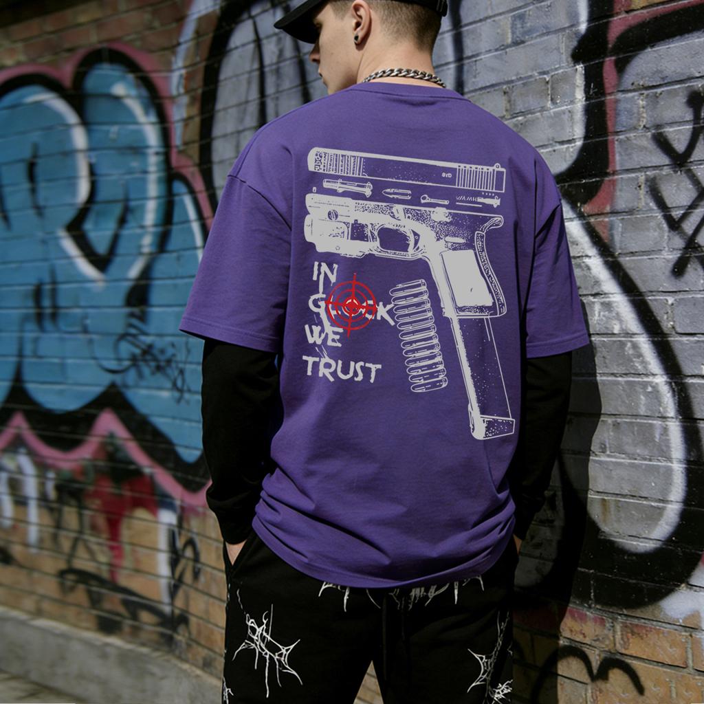 Men's Oversized Double-sided Print Streetwear Cotton T-shirt