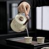 Chinese Traditional Ru Kiln Ceramic Teapots Handmade Flowers Pattern Tea Pot Beauty Tea Infuser Kettle Portable Tea Set Teaware