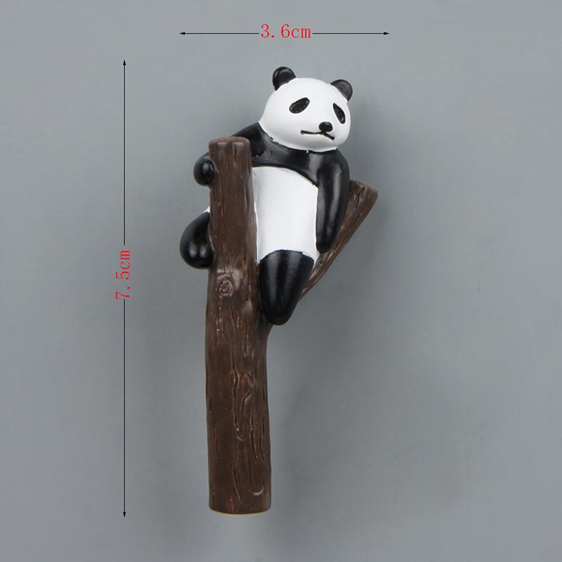 Panda Lying On The Tree Branch Creative Magnetic Buckle Refrigerator Magnet Suction Magnetic Sticker Home Decoration Po Wall