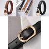 Fashionable Womens Casual Belt With Alloy Buckle And Minimalist Circle Pattern For Daily Outfits