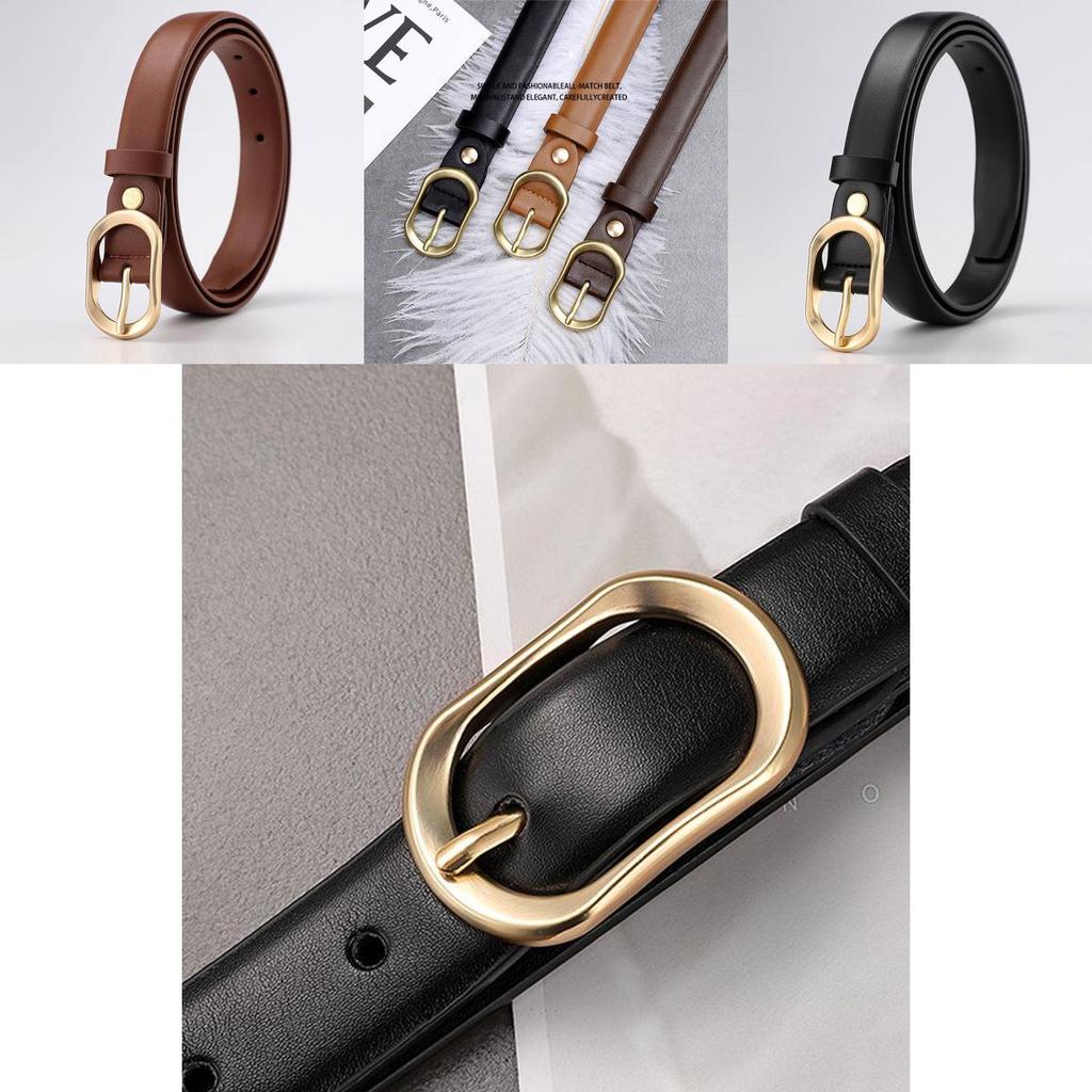 Fashionable Womens Casual Belt With Alloy Buckle And Minimalist Circle Pattern For Daily Outfits