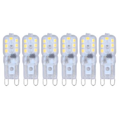 G9 Bulb Dimmable Eye Protection Energy Saving 14 LEDs 3W Light Bulb for Chandelier Table Lamp 6pcs