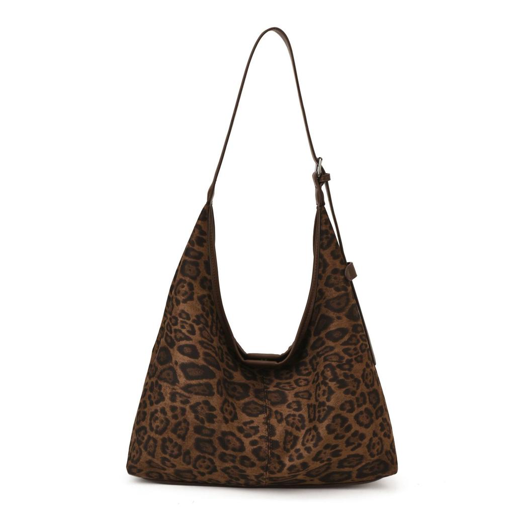 Leopard Print Retro Bag Women's Large-capacity New Autumn and Winter Leisure Single Shoulder Child and Mother Bag Commuter Dumpling Bag