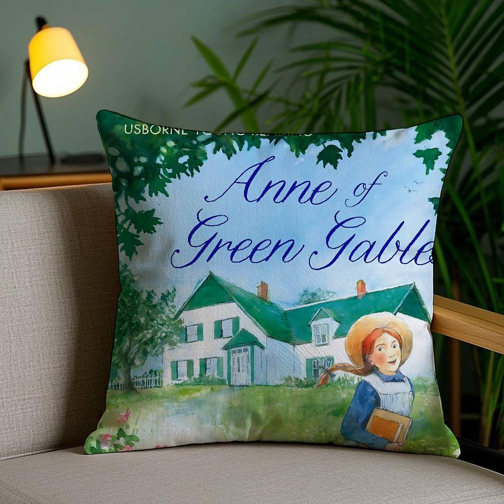 Anne of G-Green Gables Pillow Case Home Dorm Chair Back Short Plush Double-sided Printing Office Nap Time Cushion Cover