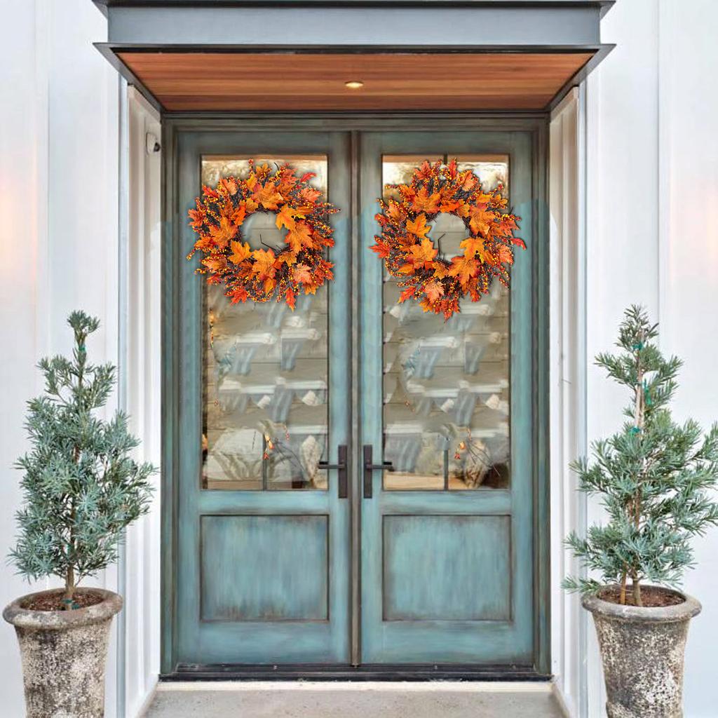 Wieniec na Święto Dziękczynienia, Jesienny, Okno, Restauracja, Dom, Klonowy Liść, Dekoracja, Wisiorek