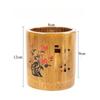 Plum orchid and chrysanthemum carving multifunctional bamboo and wood pen holder office desktop creative decoration storage box
