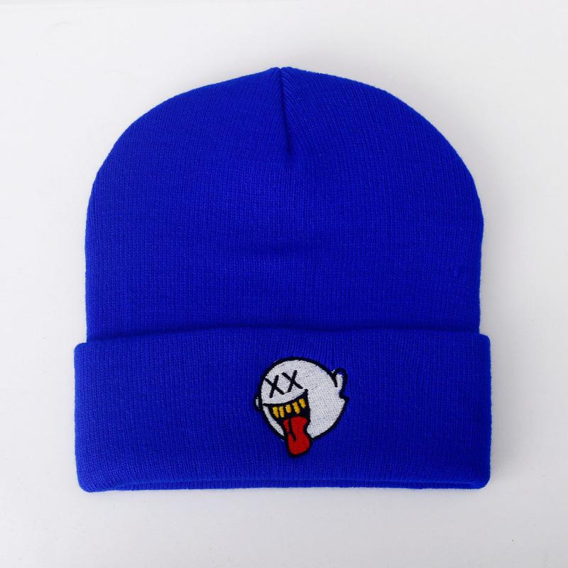 Autumn and winter pullover jacquard hat multi-color letter male and female adult wool knitted hat
