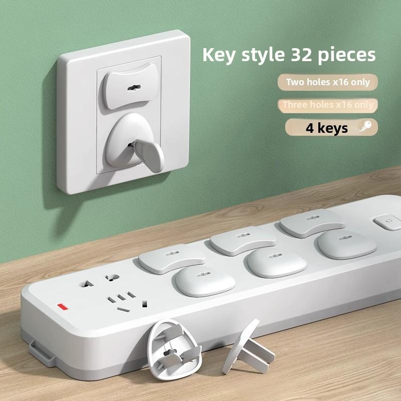 Child Electric Shock-Proof Socket Covers, Baby Power Outlet Safety Plugs, Extension Switch Protectors for Home Safety