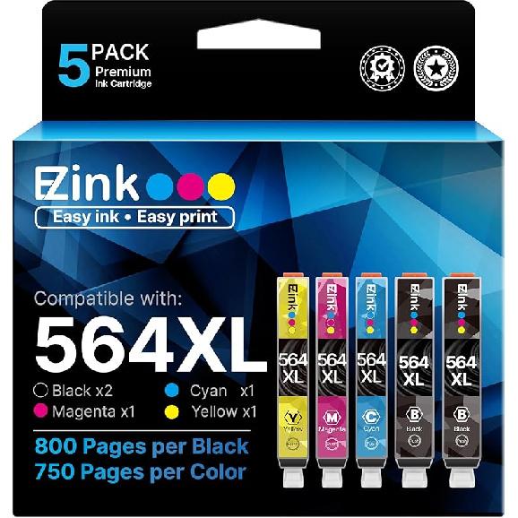E-Z Ink Remanufactured Ink Cartridge Replacement for Epson 220 XL 220XL T220XL To Use with WF-2760 WF-2750 WF-2630 WF-2650 WF-2660 XP-320 XP-420