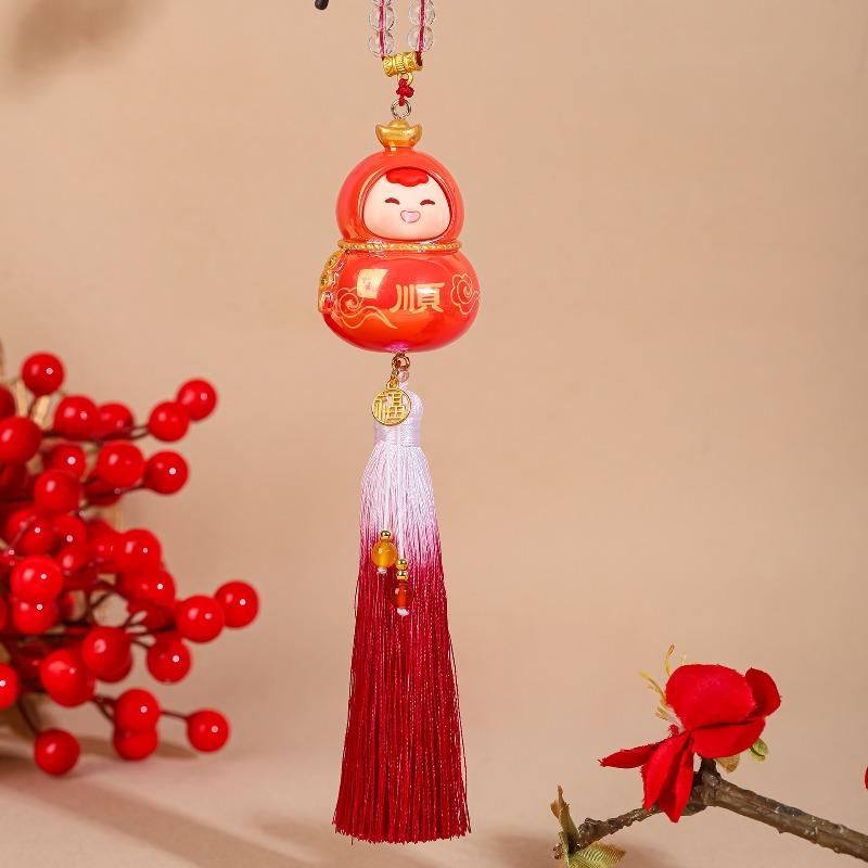 New Xiaofuxi Gourd Car Pendant, Car Rearview Mirror Decorative Pendant for Temples
