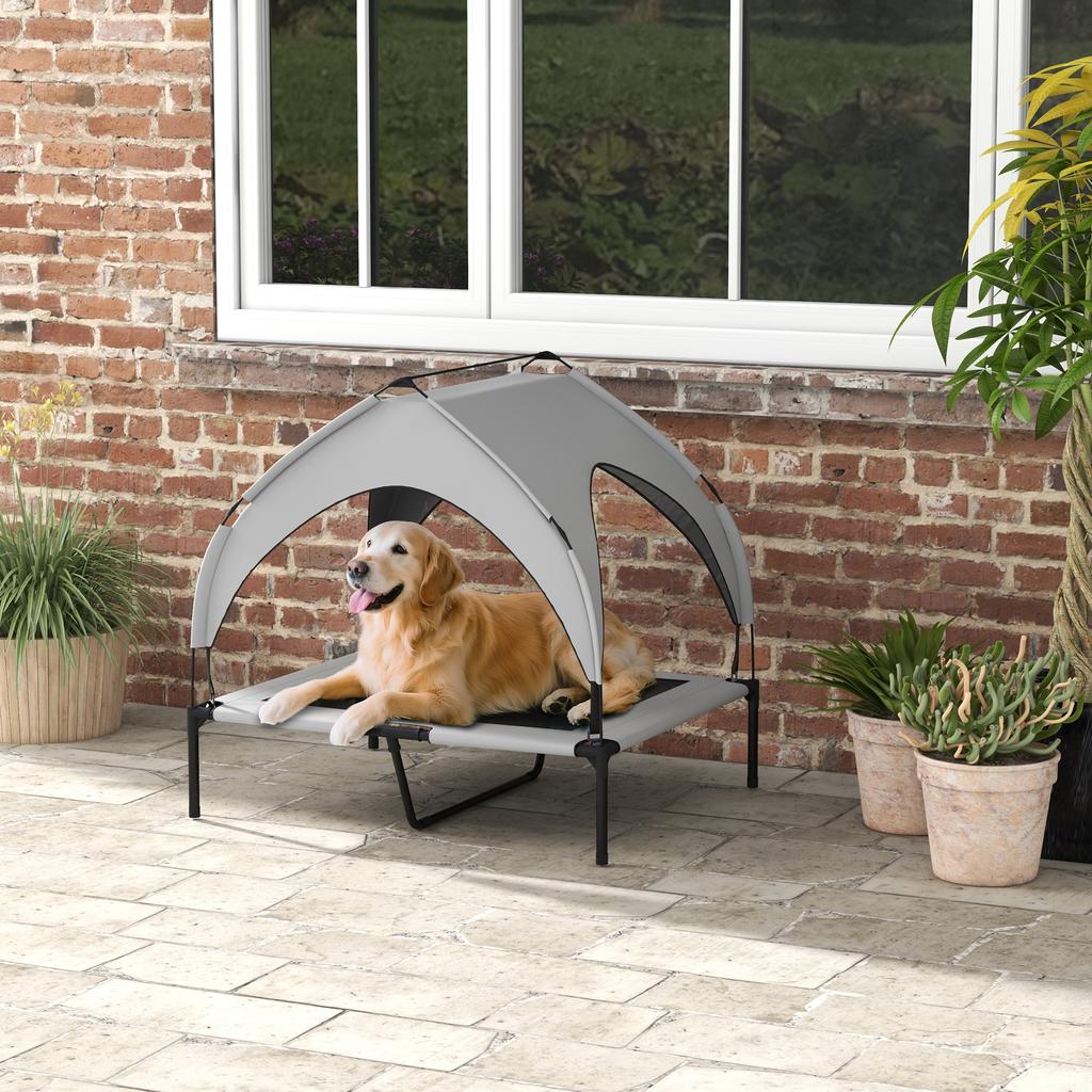 Cooling Raised Pet Bed W/ Washable Breathable Mesh, for Medium, Large Dogs, 91 X 76 X 89cm - Light Grey