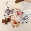 Mascot Stuffed Animal Keyring Embroidery Plush Horse Doll Pendant  Festive Decor