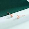 Pink Ball Stud Earring Classic Stud 3mm 4mm 5mm Silver 925