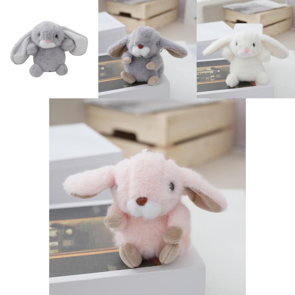 Realistic Adorable Rabbit Plush Keychain With Soft Pp Cotton Stuffing Cute Keyring Toy Perfect For Couples And Bags Car