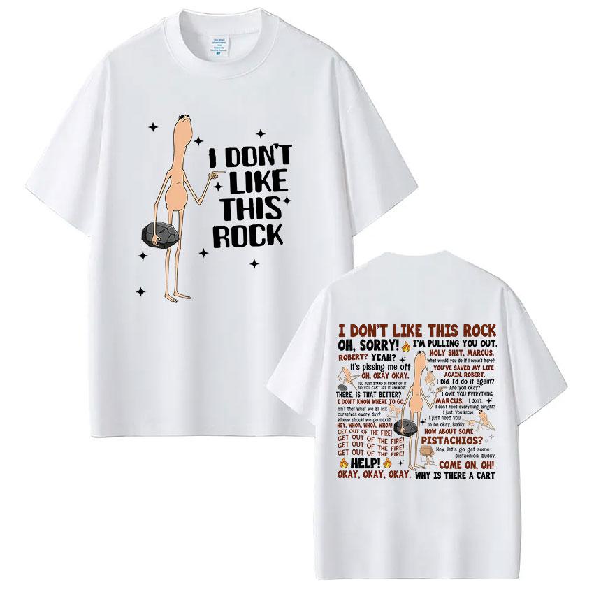 Marcus The Worm I Dont T Like This Rock Fun Meme Pattern Tshirt 2026 New Mens Womens Fashion Cotton Casual Short Sleeved