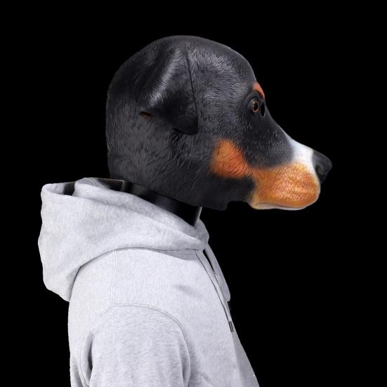 Latex Dog Head Masque Realistic Animal Full Head Masque for Halloween Costume Cosplay Fancy