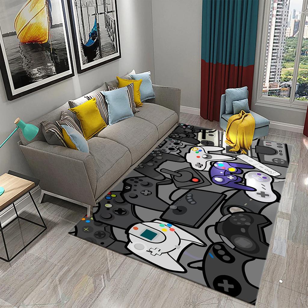 Anime Game Controller Kinderspielbereich Teppich Kinderspiel Bodenmatte Cartoon 3D Muster Wohnzimmer Dekorativer Teppich