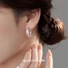 Cui Yan S925 Sterling Silver Korean Style Earrings - Women's C-Shaped Ear Cuff with Cold Fashion Appeal