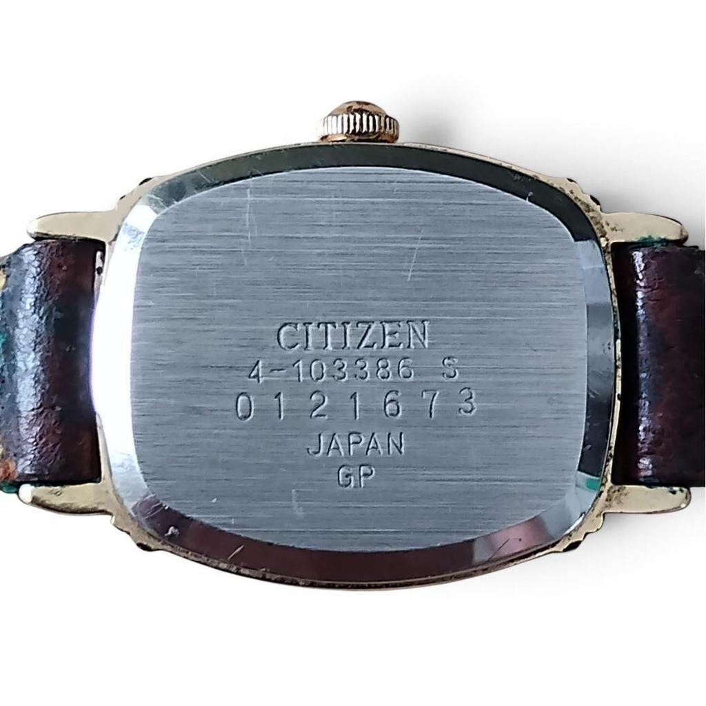 Used [New Battery] CITIZEN Ladies Quartz Watch Gold Color