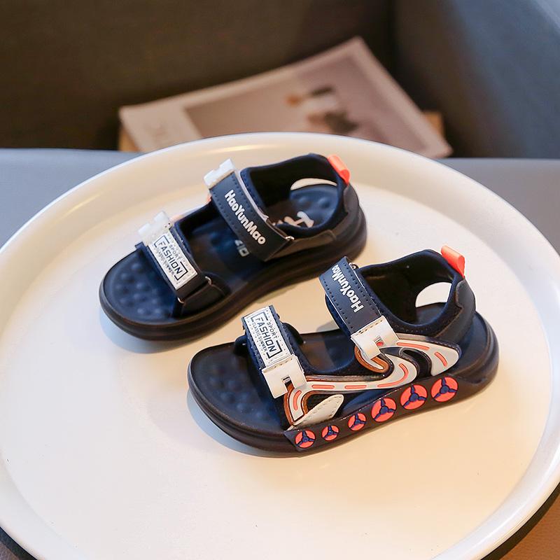 Kids Casual Sandals for Boys Girls Children Sports Sandals Open Toes Anti-skid Soft Fashion 2024 Summer New Beach Shoes 26-37